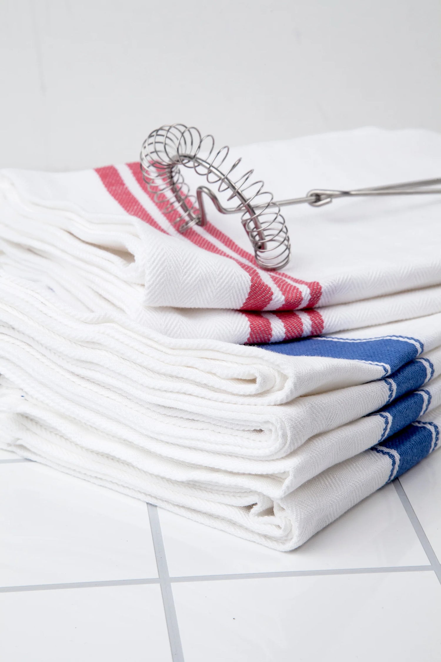 Exxent Kökshandduk med blå ränder