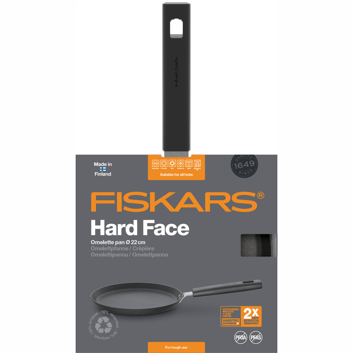 Fiskars Omelett-/pannkakspanna 22 cm Hard Face