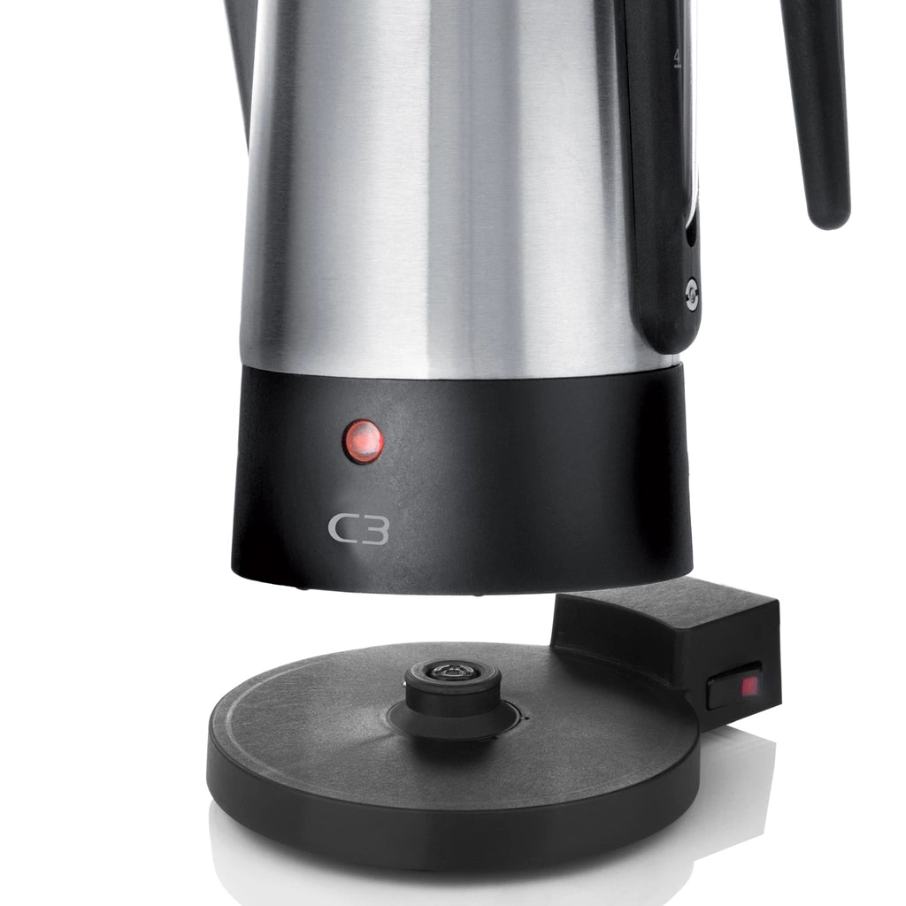 C3 Perkolator Design Svart stål 6kp
