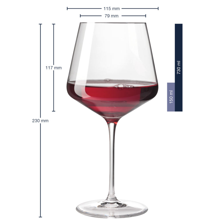 Leonardo Burgundy Rödvinsglas, 730ml Puccini 6-pack