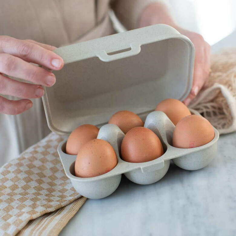 Koziol Eggs To Go Mini Äggkartong för 6 ägg Beige