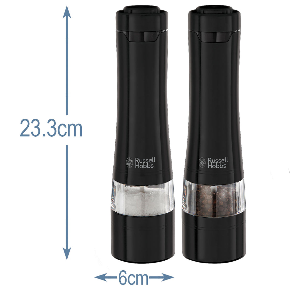 Russell Hobbs Salt&Pepparkvarn Keramisk Stålverk svart stål