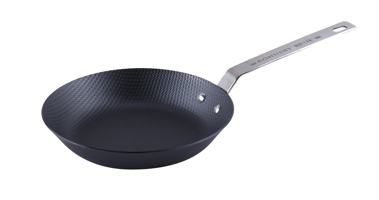 Ronneby Bruk Stekpanna, präglat kolstål 24 cm