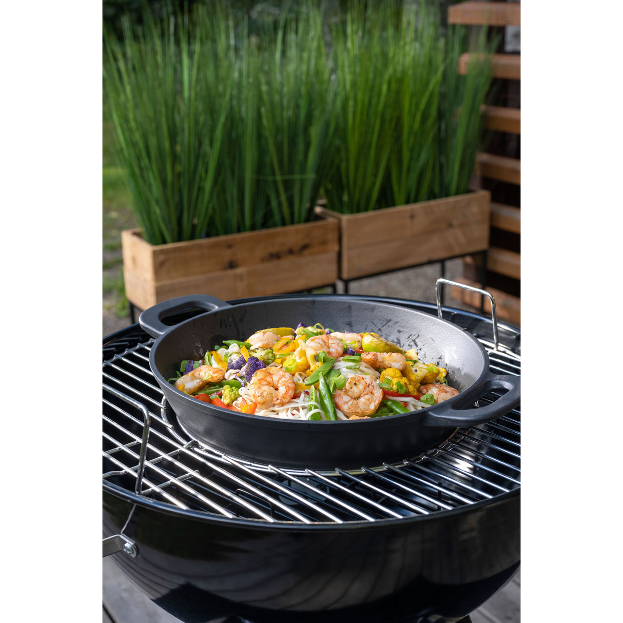 Mustang Wokpanna i gjutjärn Multigrill 30 cm