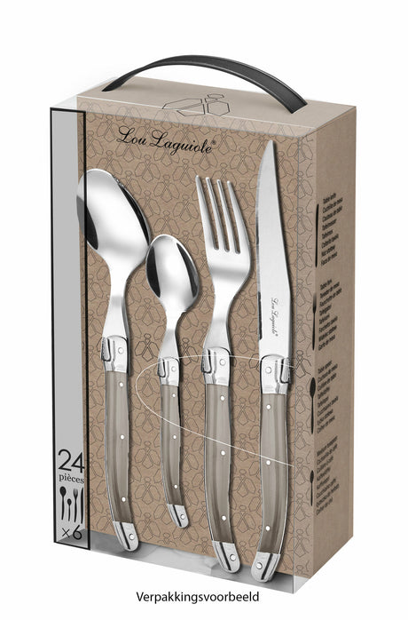 Lou Laguiole Tradition Bestickset 24 dels Pepper