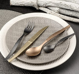 Lou Laguiole Jet Bestickset 16 dels stonewash svart