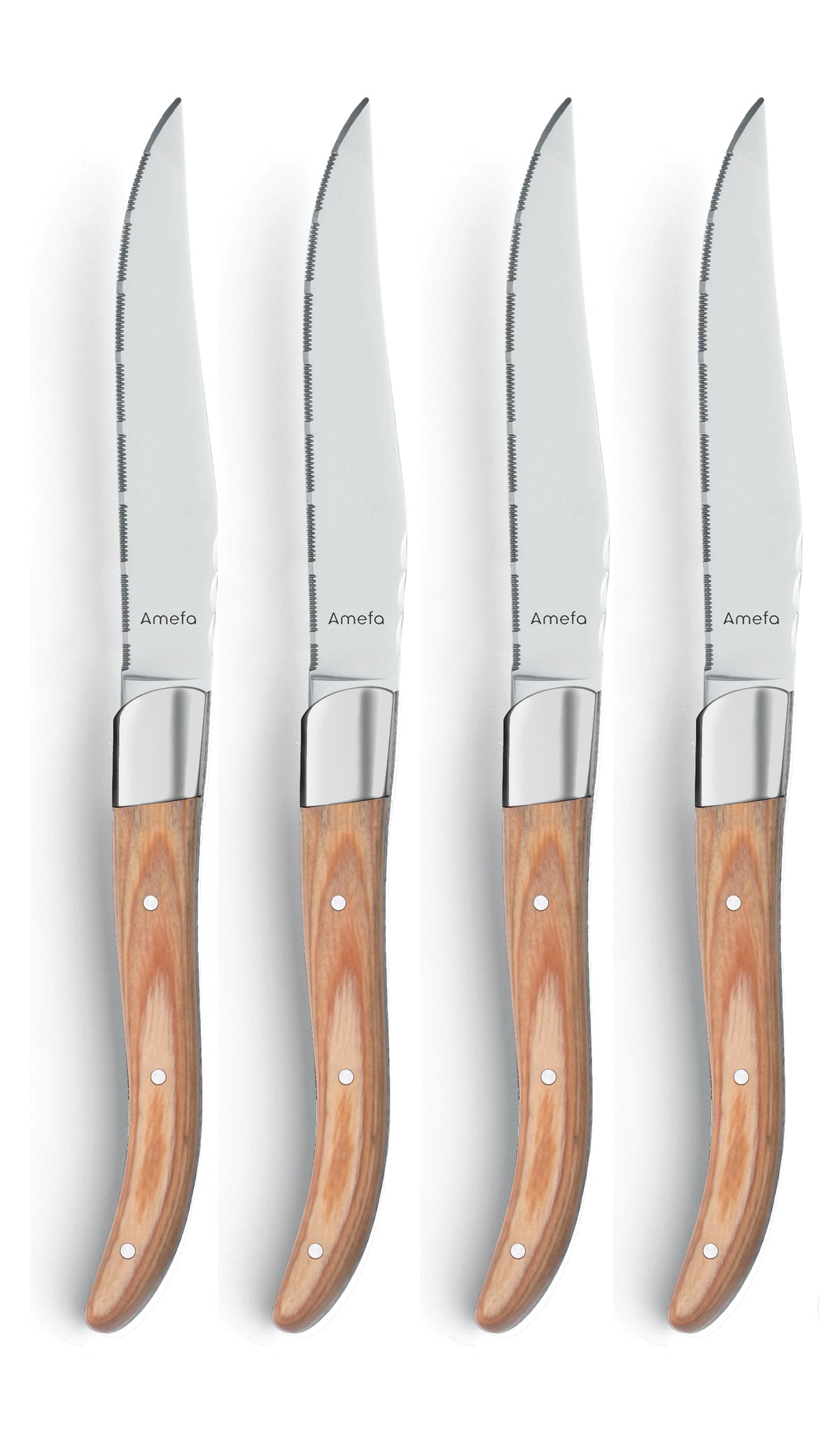 Amefa Grillkniv Royal Steak 4-p Natural i träbox