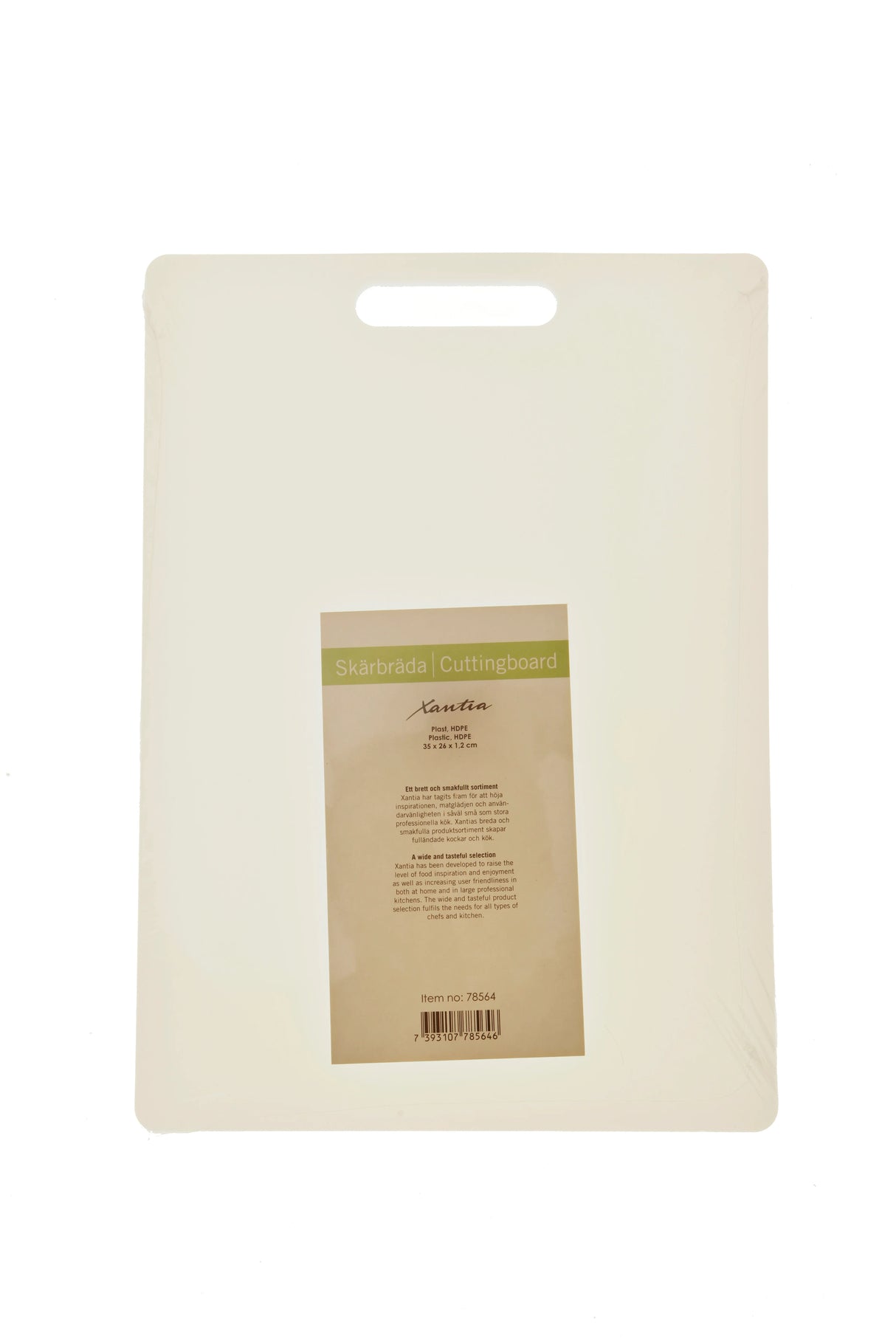 Exxent Skärbräda 35x26 cm Vit