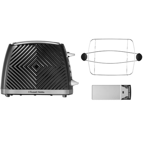 Russell Hobbs Brödrost Svart Groove 2S Toast 26390-56