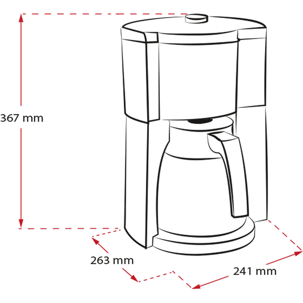 Melitta Termosbryggare LOOK 5.0 THERM TIMER, SVART