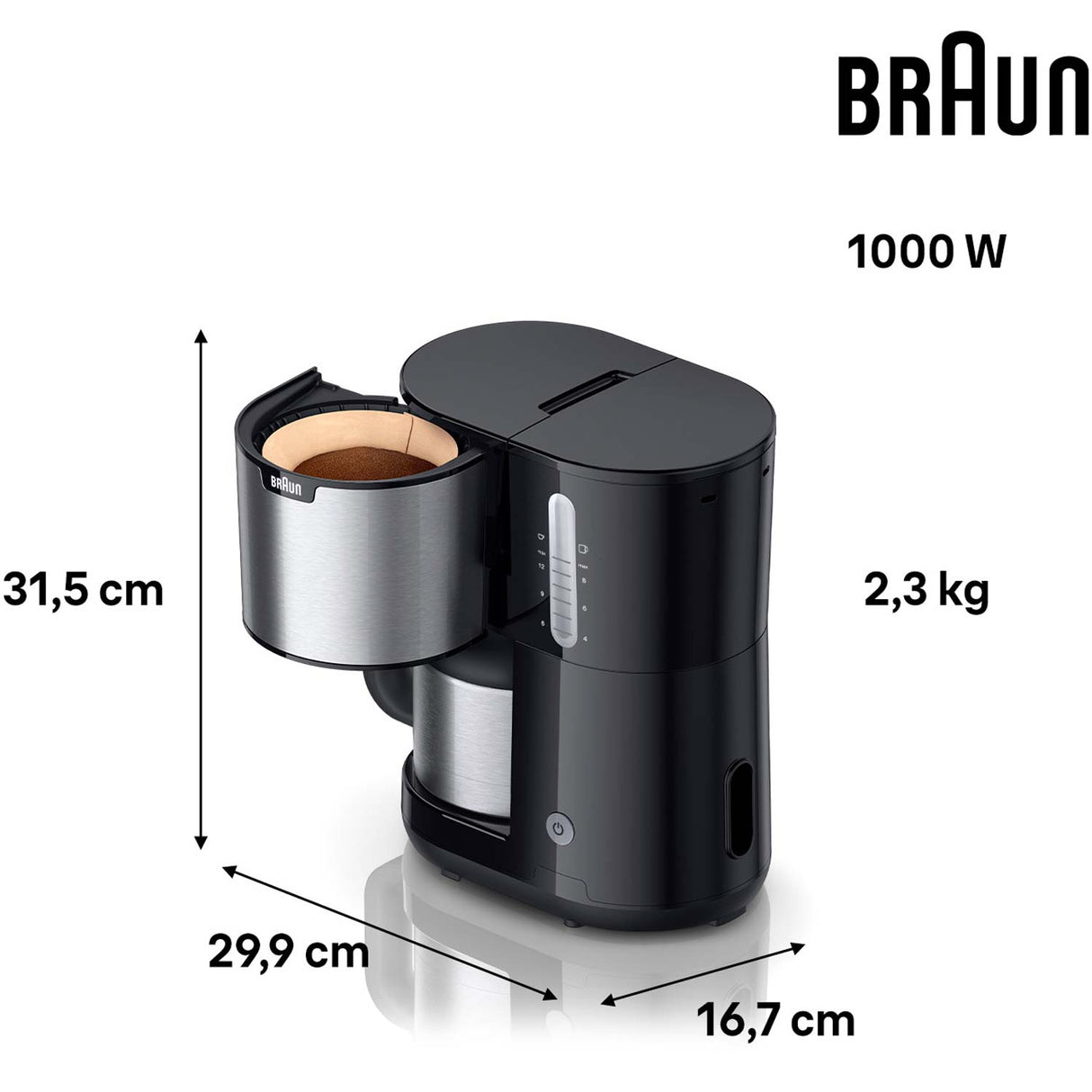 Braun Termosbryggare KF1505BK PurShine 1,2L