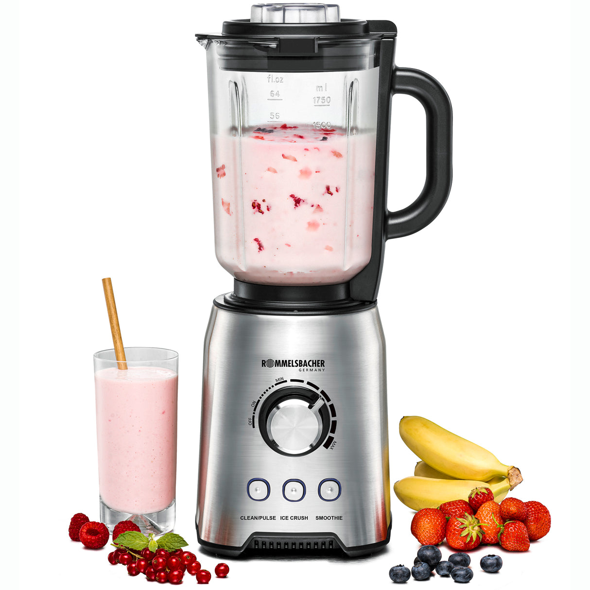 Rommelsbacher Blender MX 1250 Glaskanna 1,75l 1200W 22000RPM