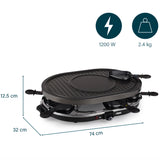 Princess Raclette 8 Oval Grill Party 162700 43X30cm grillplatta