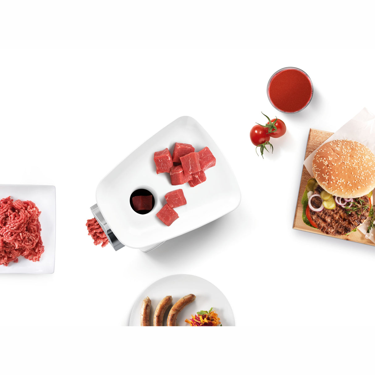 Bosch Köttkvarn MFW2515W 1500W Inkl frukt & juice press