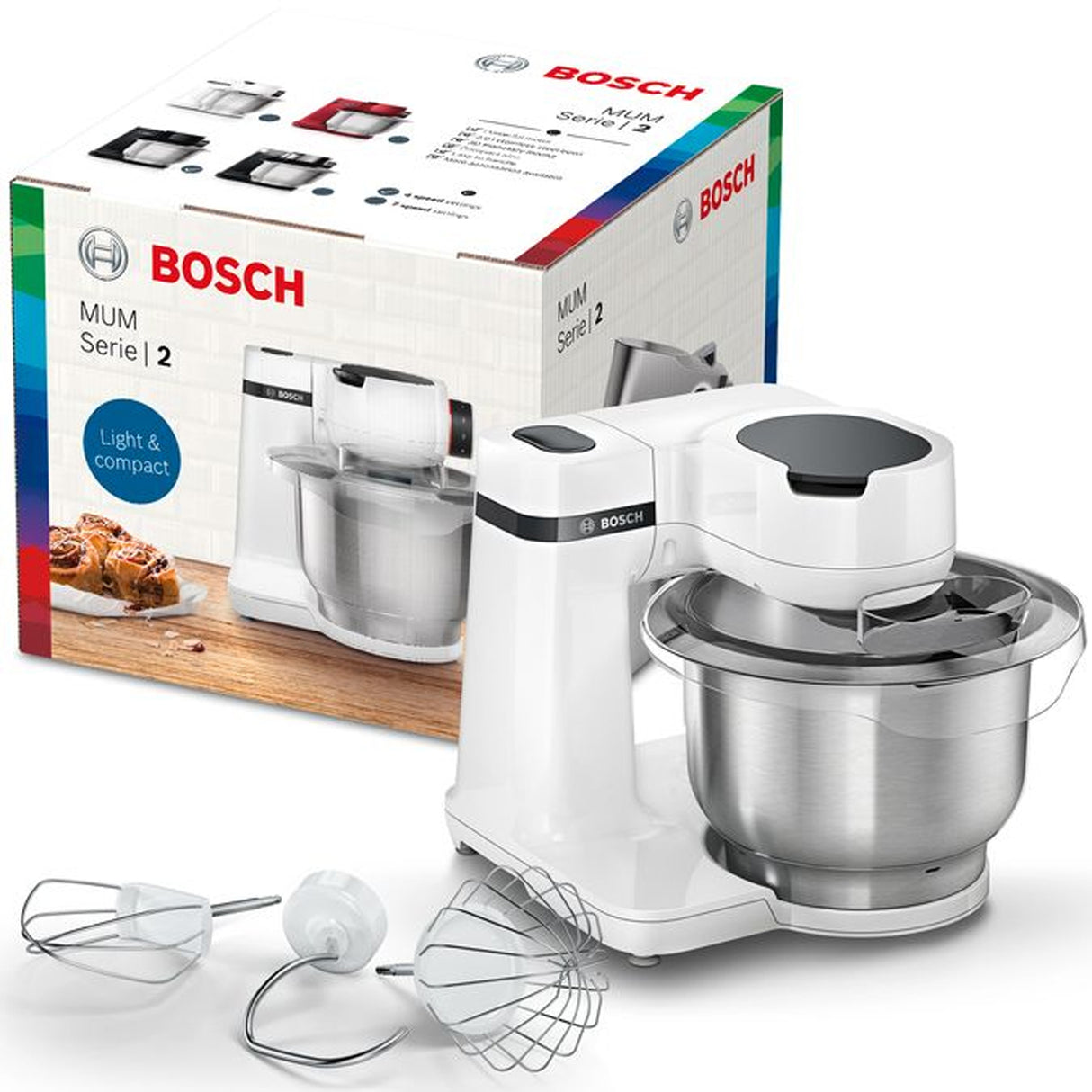 Bosch Köksmaskin MUMS2EW00 700W 3,8L Bunke