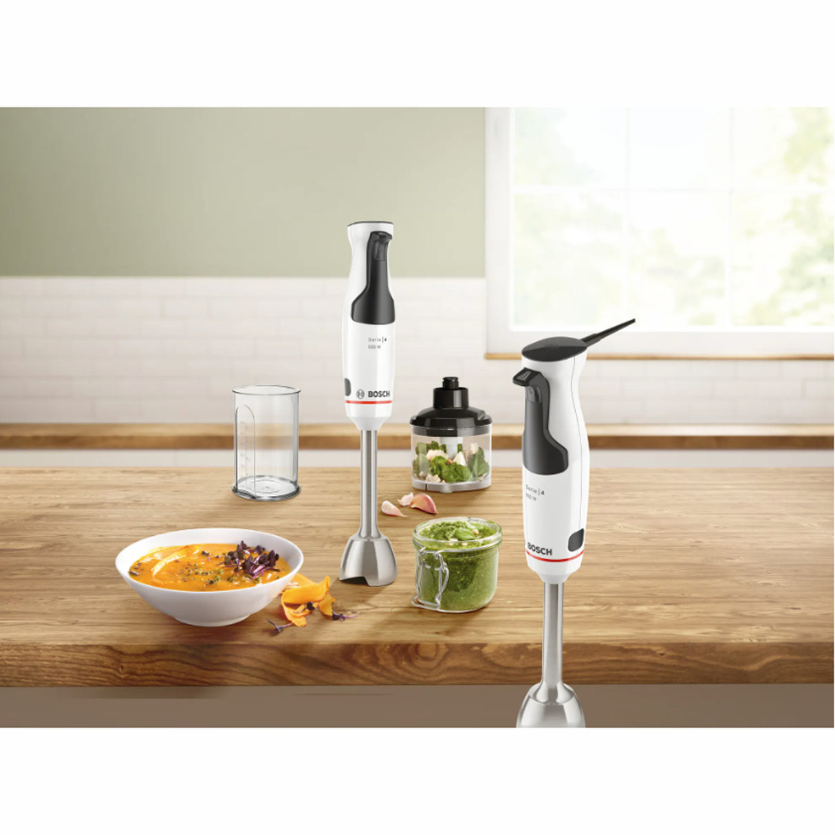 Bosch Stavmixer Paket MSM4W220 Inkl bunke & mini hack 800W