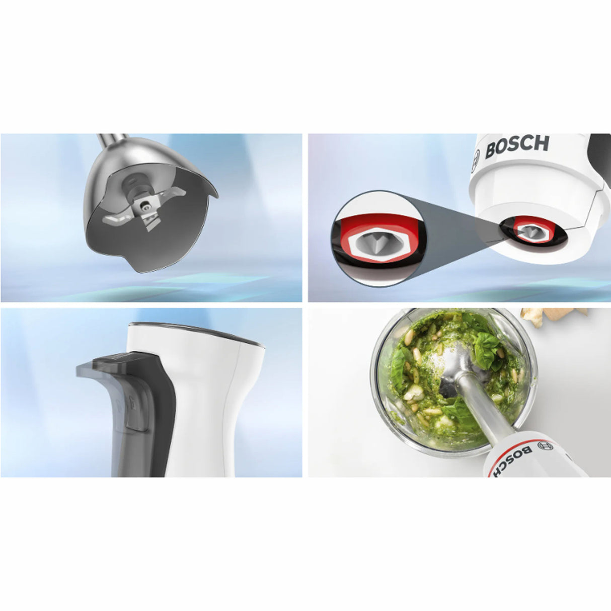 Bosch Stavmixer Paket MSM4W220 Inkl bunke & mini hack 800W