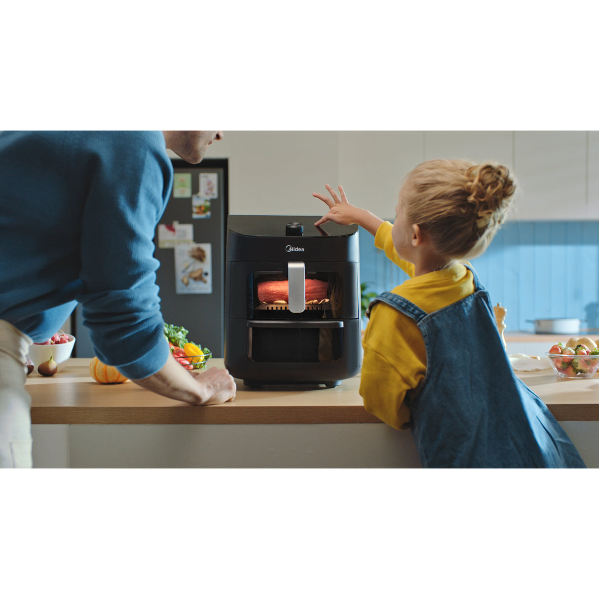 Midea Airfryer 2 i 1 Kombination med Ugn 6,4 + 4,4 Liter