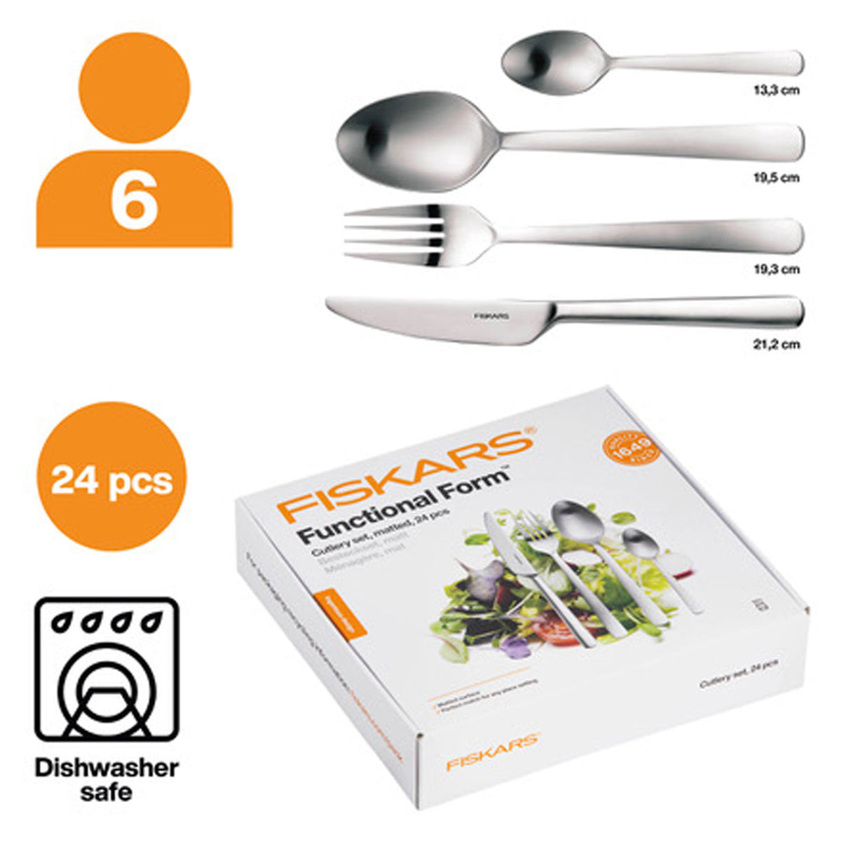 Fiskars Bestickset FF matt 24-delar i gåvoask