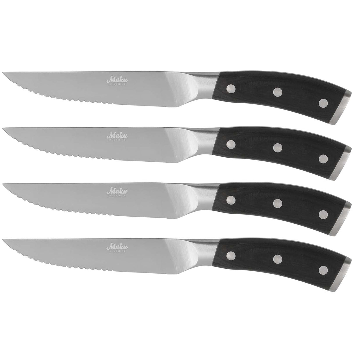 Maku Pakka wood kött-/pizzaknivar 4 st.