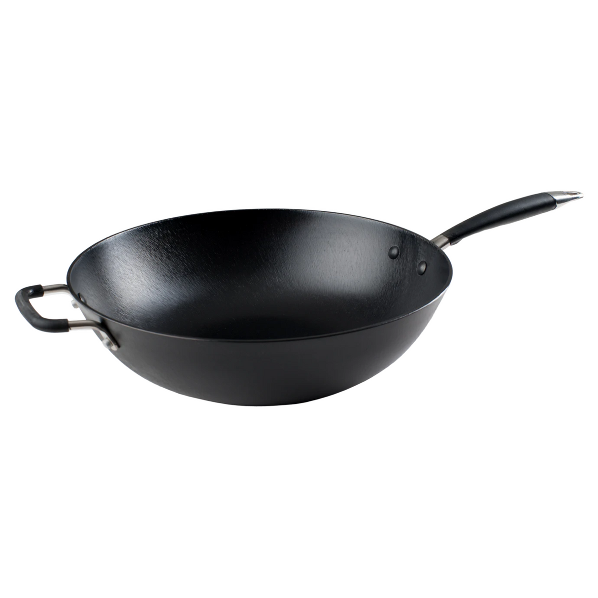 Ronneby Bruk Wokpanna gjutjärn med skaft 32 cm