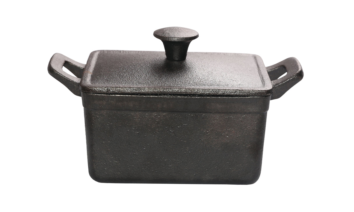 Ronneby Bruk Gryta med lock, rektangulär 11x8 cm