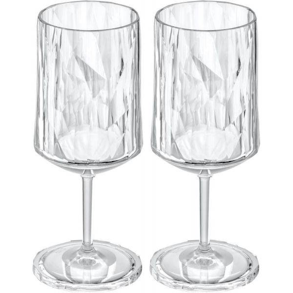 Koziol Club No. 21 Vinglas Plast 250 ml Crystal Clear 2-pack